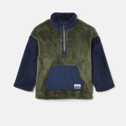 Joules Always Cosy 1/2 Zip Jumper - Green/Navy