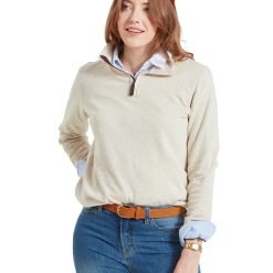 Schoffel Appletree Bay 1/4 Zip Sweatshirt - Oat