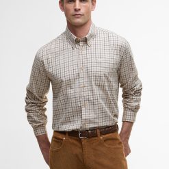 Barbour Bank Tattersall Shirt - Dark Ecru