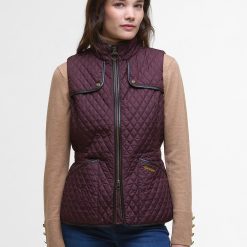 Barbour Dahlia Quilted Gilet - Cherry