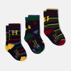Joules Enchanting Harry Potter? Sock 3 Pack - Navy/Multi