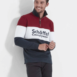 Schoffel Exeter Heritage 1/4 Zip - Bordeaux