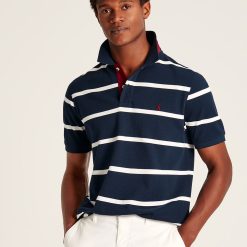 Joules Filbert Polo Shirt - Navy/White Stripe