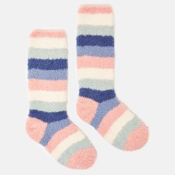 Joules Fluffy Socks - Multi Stripe