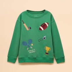 Joules Kids Sports Sweatshirt Green