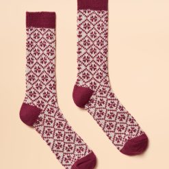 Joules Cosy Geo Berry Red