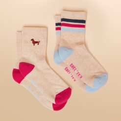 Joules Jnr Volley Socks Cream/Blue