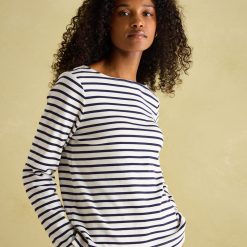 Joules Harbour Long Sleeve Top - Cream/Navy