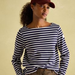 Joules Harbour Long Sleeve Top - Navy/Cream