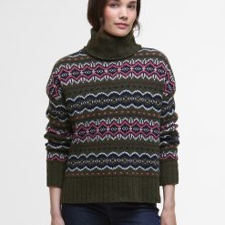 Barbour Helen Knitted Jumper - Olive Multi
