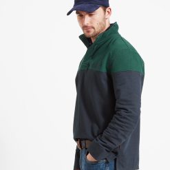 Schoffel Helford Heritage Sweatshirt - Navy/Pine Green Size Small
