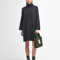 Barbour Rib Stitch Knitted Dress - Olive