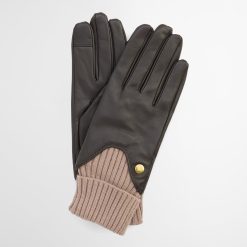 Barbour Deanna Leather Gloves Camel