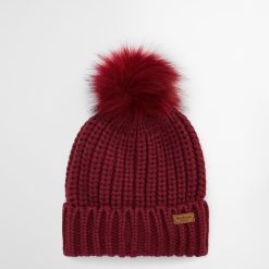 Barbour Saltburn Beanie Hat Red