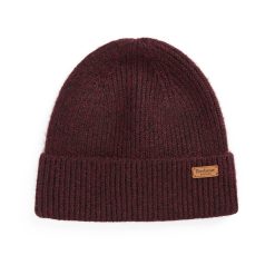 Barbour Pendle Beanie Hat Wine