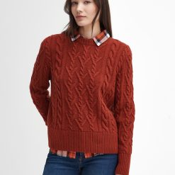Barbour Solway Knitted Jumper - Spiced Pumpkin