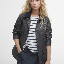 Barbour Beadnell Wax Jacket - Black