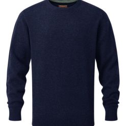 Schoffel Lewis Lambswool Crew Neck Jumper Navy