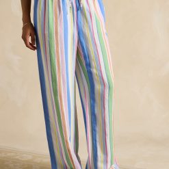 Joules Linen Trouser - Multi Stripe