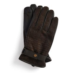 Barbour Deveron Tweed Waterproof Gloves Coffee