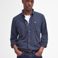 Barbour Bank Tattersall Shirt - Navy