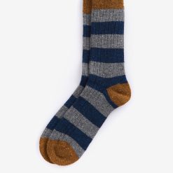 Barbour Houghton Stripe Socks Navy