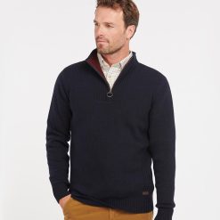 Barbour Nelson Essential 1/2 Zip Jumper - Navy