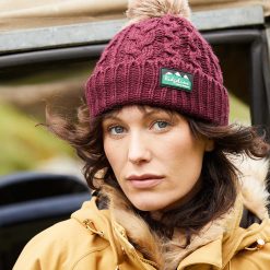 Ridgeline Nordic Fleck Bobble Hat - Winter Berry