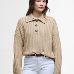 Barbour Norham Knitted Jumper - Oatmeal