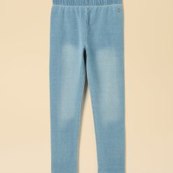 Joules Kids Trot Light Leggings Light Wash Blue