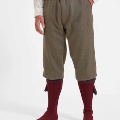 Schoffel Ptarmigan Tweed Plus Twos - Loden Green Herringbone Tweed