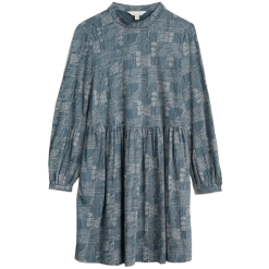 Seasalt Selven Dress-Hatched Landscape Deep Teal