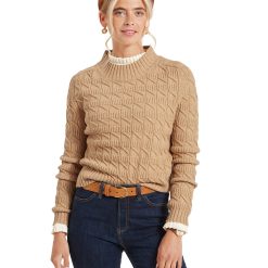 Schoffel Sandsend Cable Jumper - Warm Sand