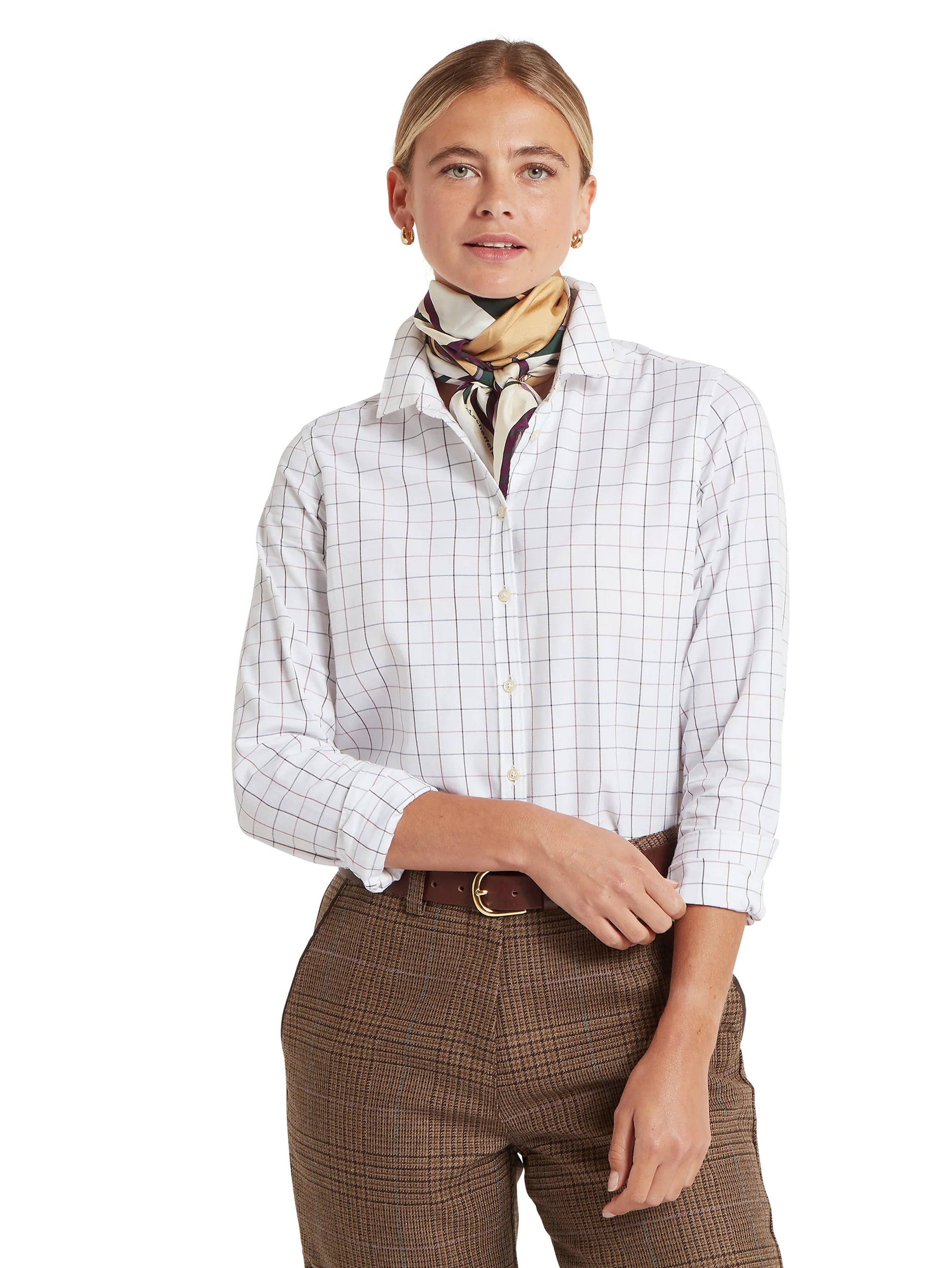 Schoffel_Blakeney_Shirt_Dark_Mauve_Tattersall