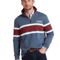 Schoffel Exmouth Heritage 1/4 Zip Oxford Navy
