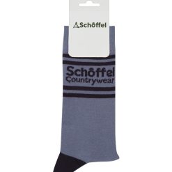 Schoffel Cotton Socks Pigeon Blue Retro