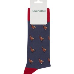Schoffel Cotton Socks Vintage Navy Grouse
