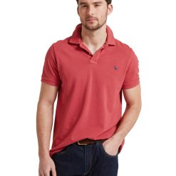 Schoffel St. Ives Garment Dyed Polo Shirt - Slate Red