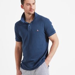 Schoffel St. Ives Garment Dyed Polo Shirt - French Navy