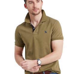 Schoffel St. Ives Jersey Polo Shirt - Dark Khaki Green