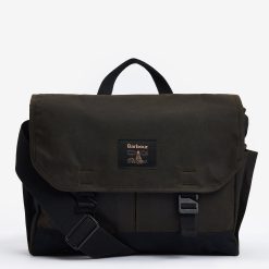 Barbour Field Wax Messenger Bag Olive