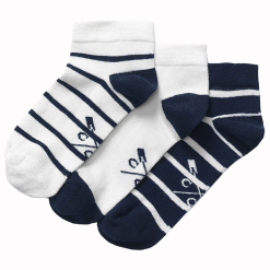 Crew Clothing Trainer Socks 3 Pack - Navy White
