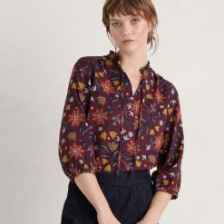 Seasalt Winnard Top - Breon Floral Merlot