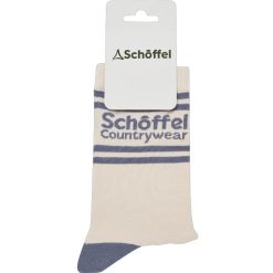 Schoffel Cotton Socks Pale Stone Retro