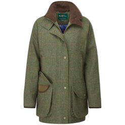 Alan Paine Combrook Ladies Tweed Shooting Coat- Heath