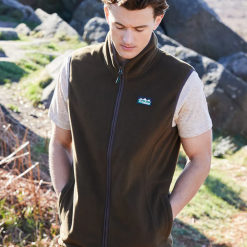 Ridgeline Mens Kodiak Fleece Gilet Moody Teak