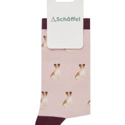 Schoffel Cotton Socks Jack Russel Print